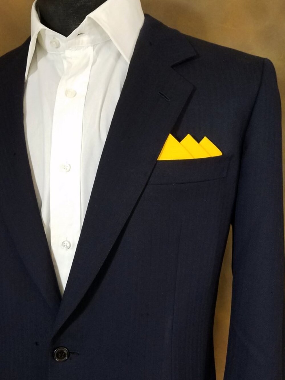 NEW Yellow - Gold 100% Cotton Pre-Folded Pocket Square Handkerchief Insert